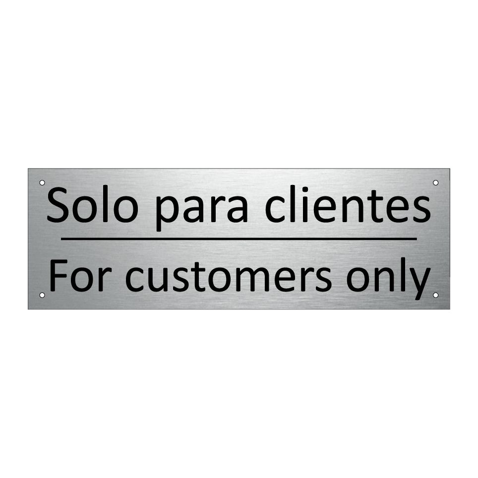 Solo para clientes - For customers only