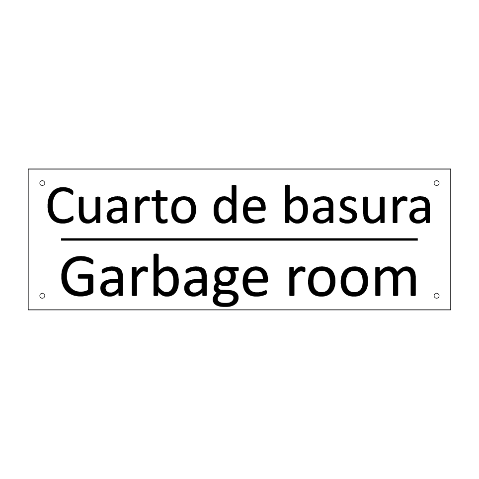 Cuarto de basura - Garbage room
