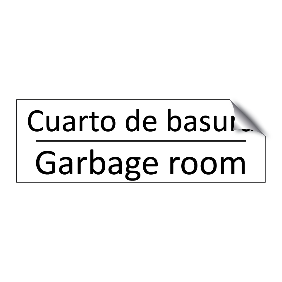 Cuarto de basura - Garbage room