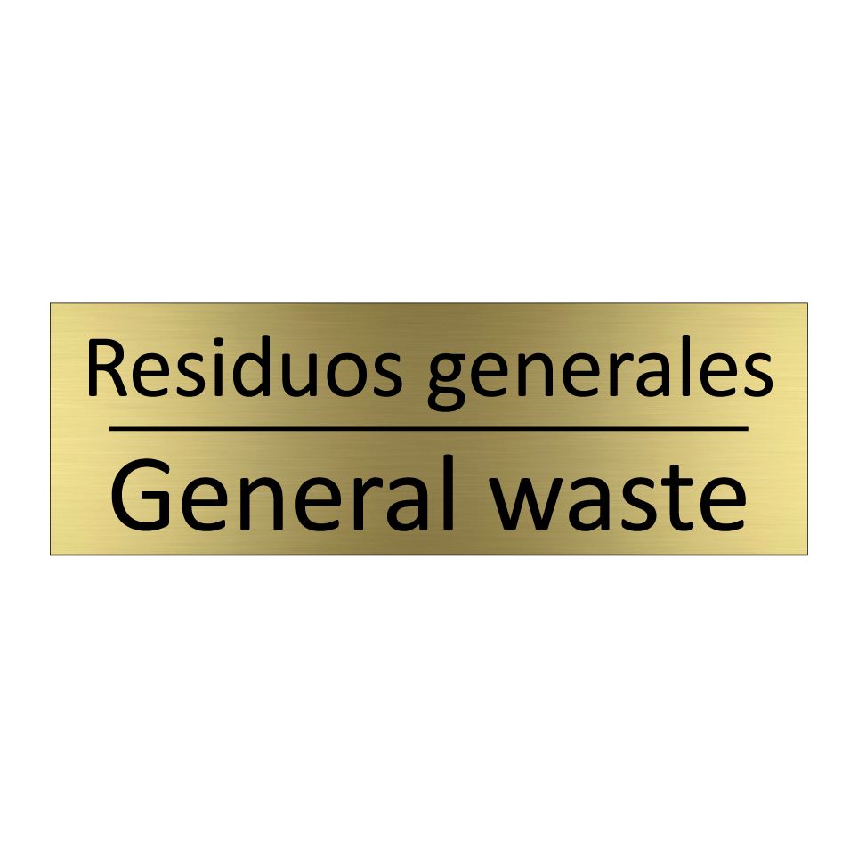 Residuos generales - General waste
