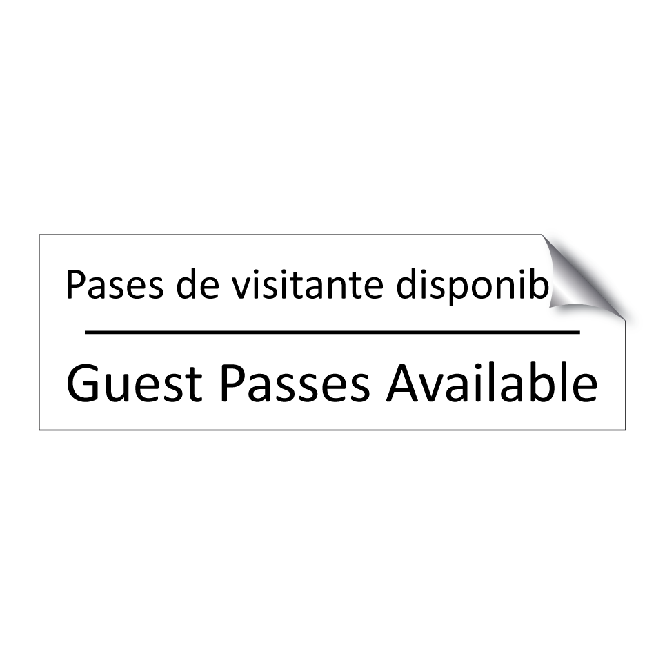 Pases de visitante disponibles - Guest Passes Available