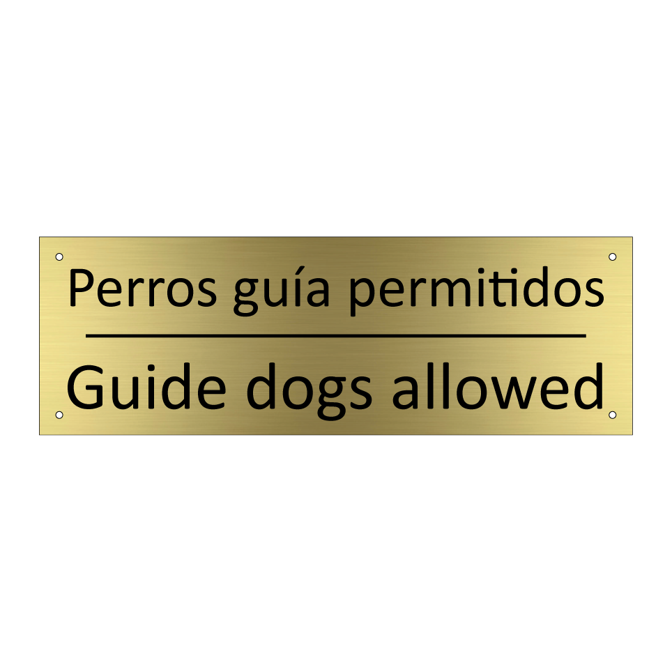 Perros guía permitidos - Guide dogs allowed