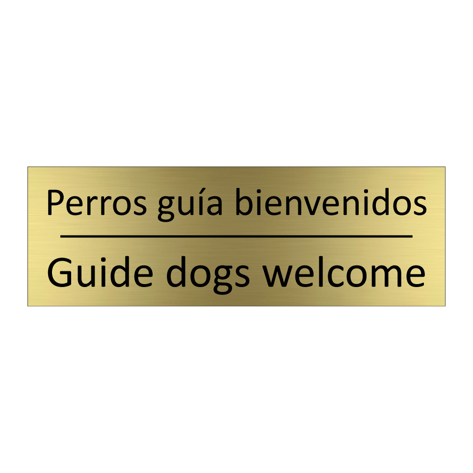 Perros guía bienvenidos - Guide dogs welcome