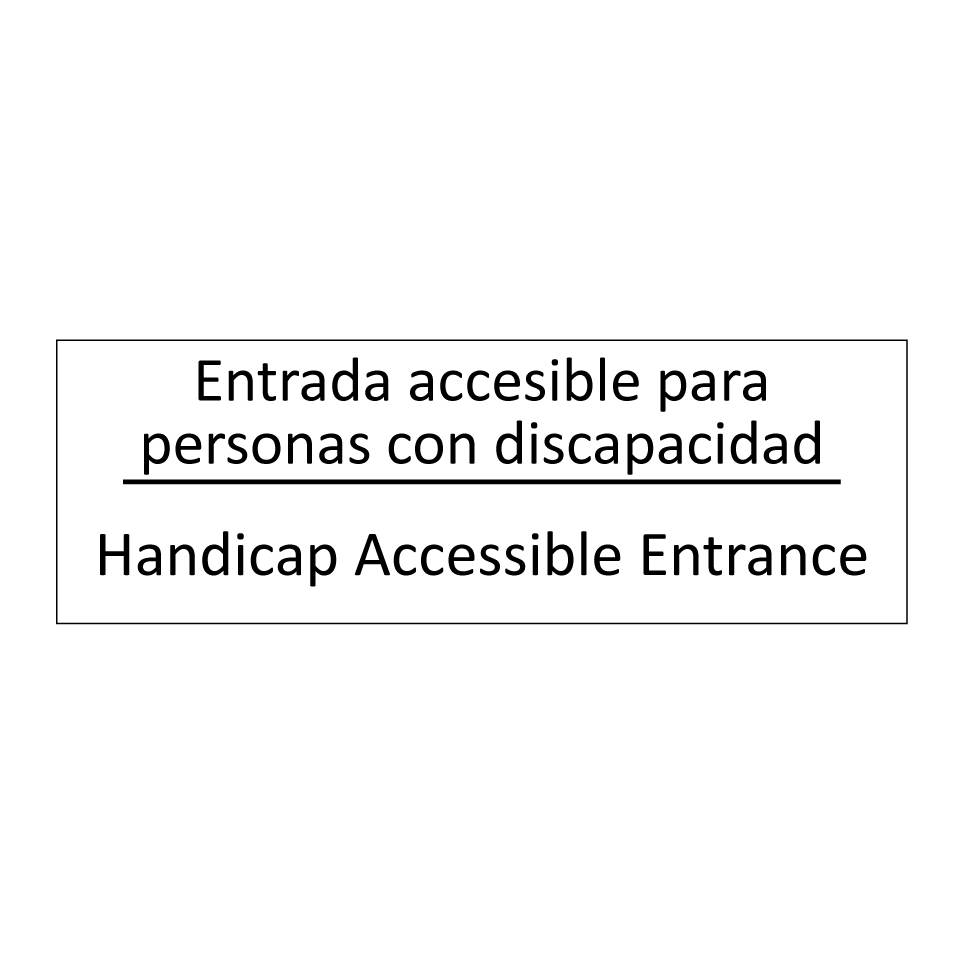 Entrada accesible para /.../ - Handicap Accessible Entrance