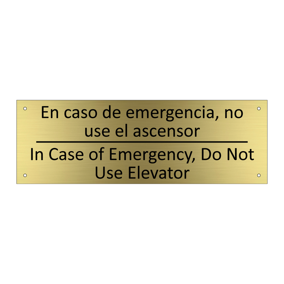 En caso de emergencia, no use /.../ - In Case of Emergency, Do Not /.../
