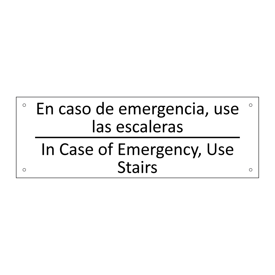 En caso de emergencia, use /.../ - In Case of Emergency, Use /.../