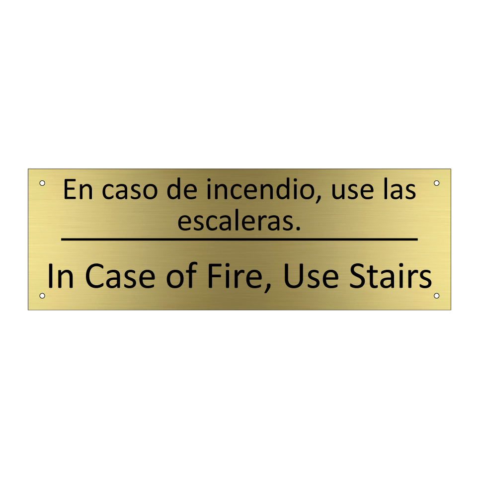 En caso de incendio, use las /.../ - In Case of Fire, Use Stairs