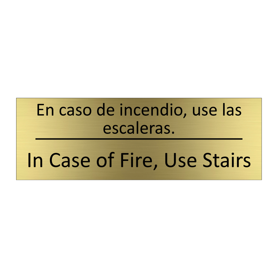 En caso de incendio, use las /.../ - In Case of Fire, Use Stairs