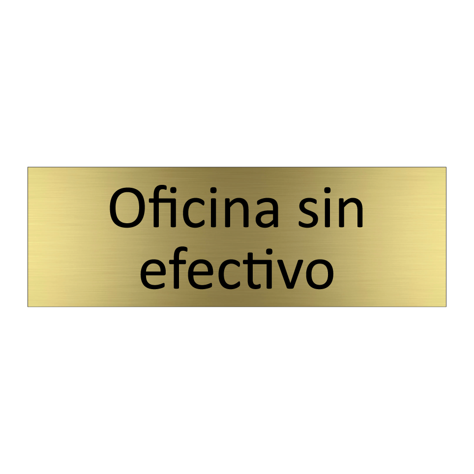 Oficina sin efectivo