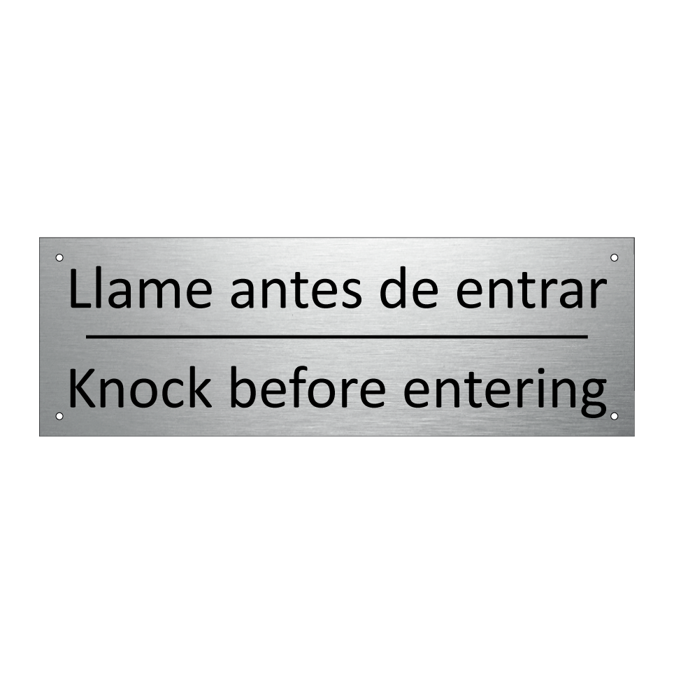 Llame antes de entrar - Knock before entering