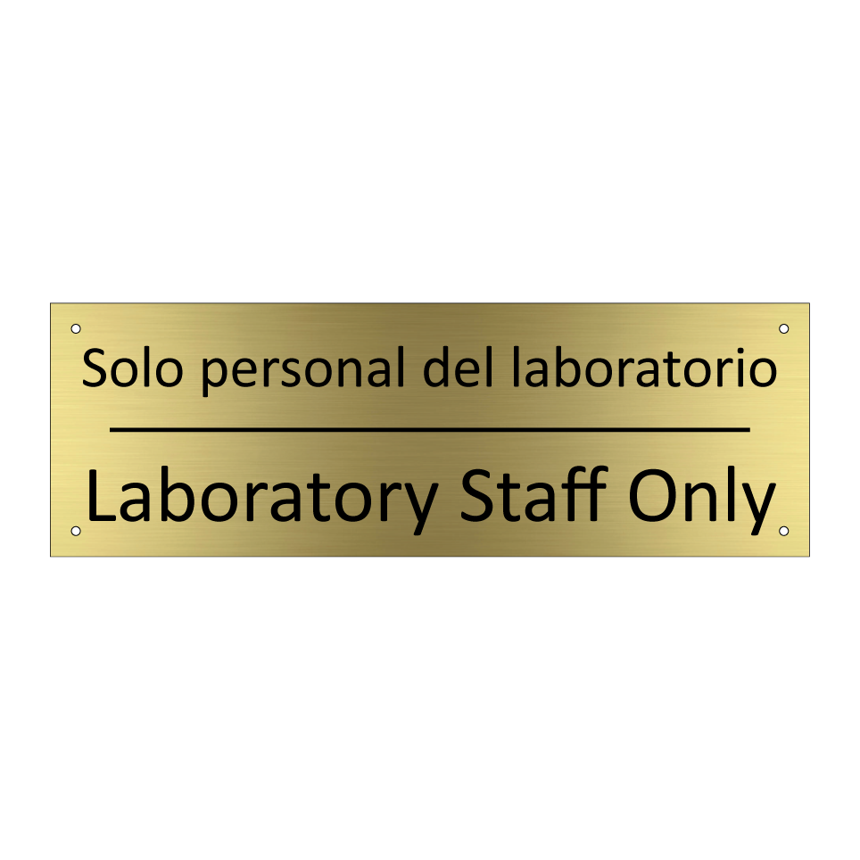 Solo personal del laboratorio - Laboratory Staff Only