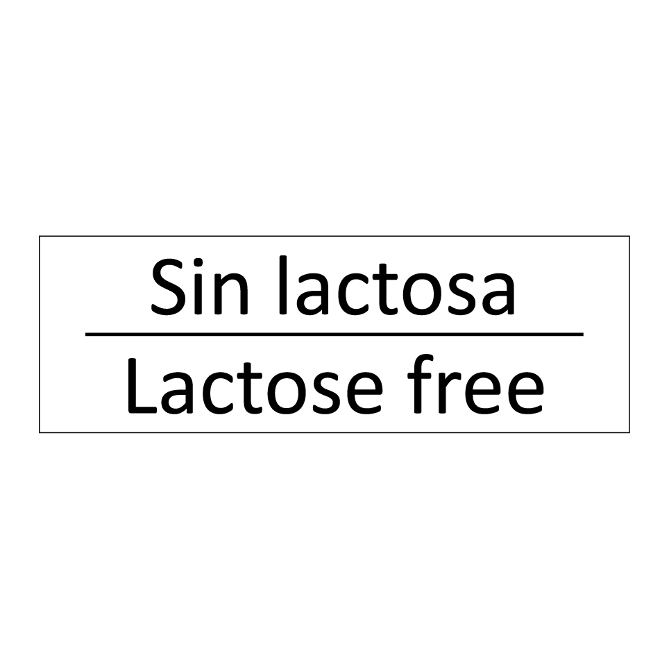 Sin lactosa - Lactose free