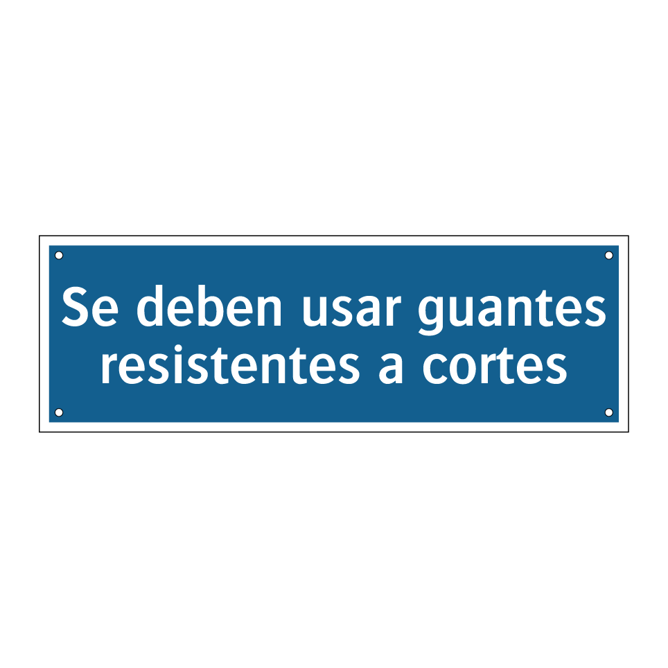Se deben usar guantes resistentes a cortes
