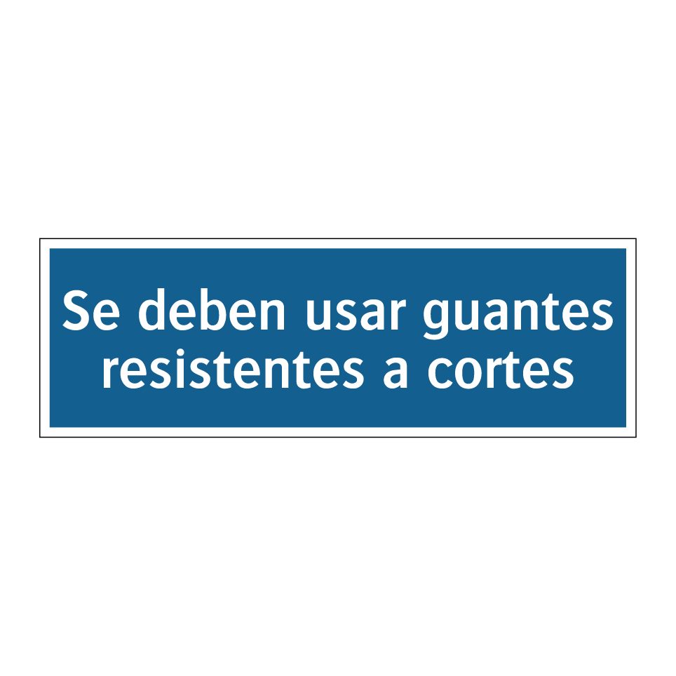 Se deben usar guantes resistentes a cortes