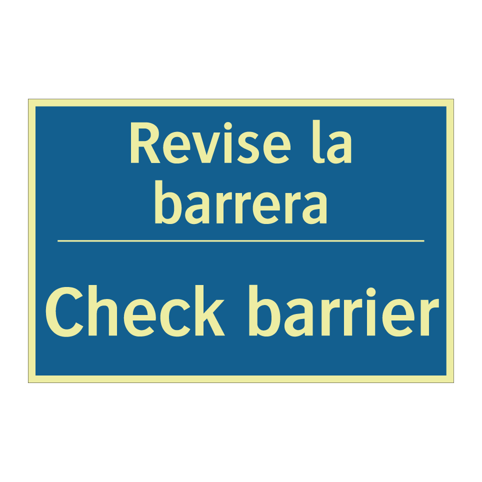Revise la barrera - Check barrier
