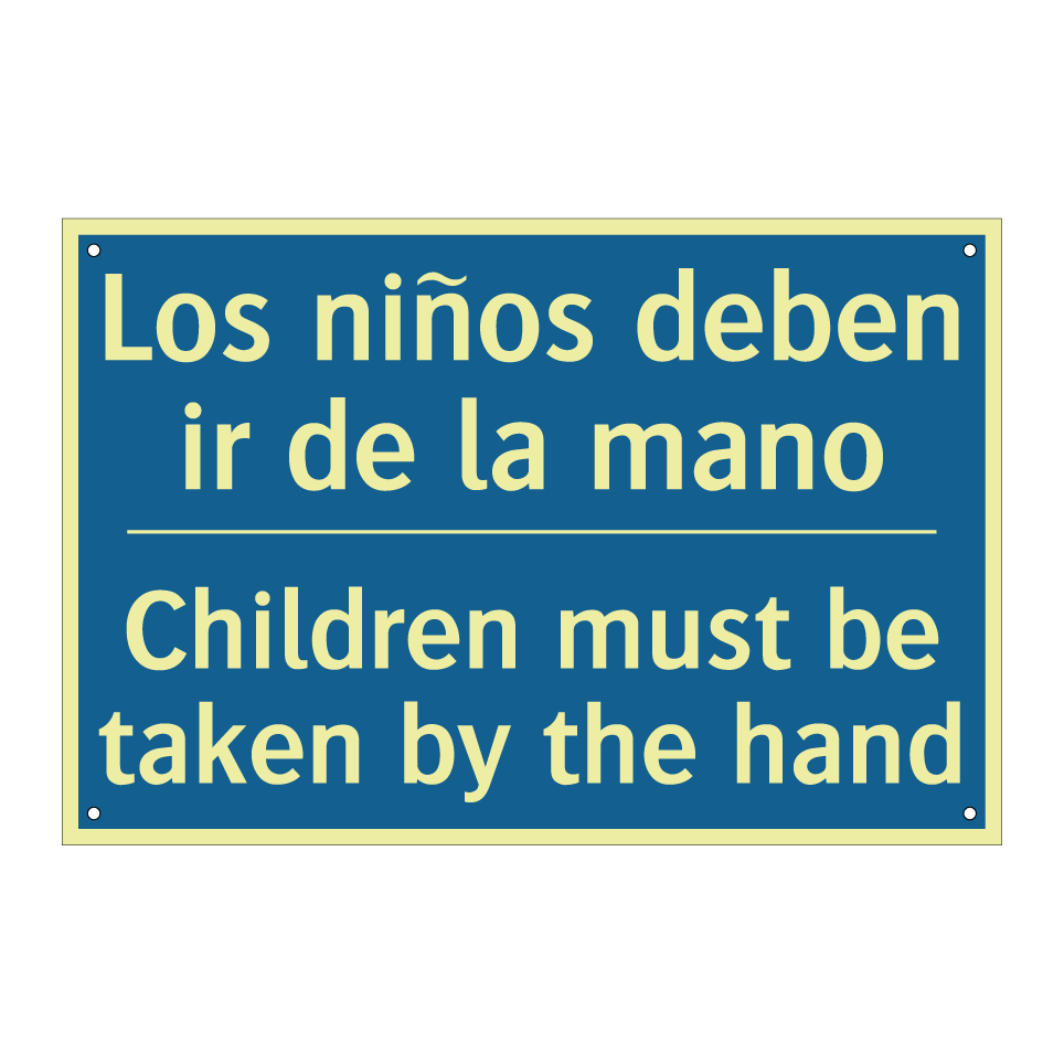 Los niños deben ir de la mano - Children must be taken by the  /.../