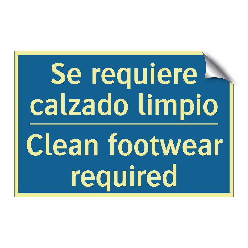 Se requiere calzado limpio - Clean footwear required