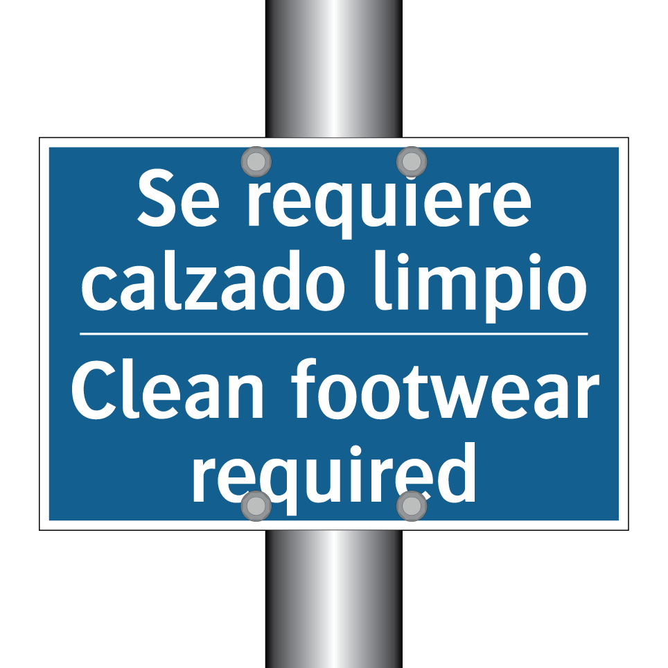 Se requiere calzado limpio - Clean footwear required
