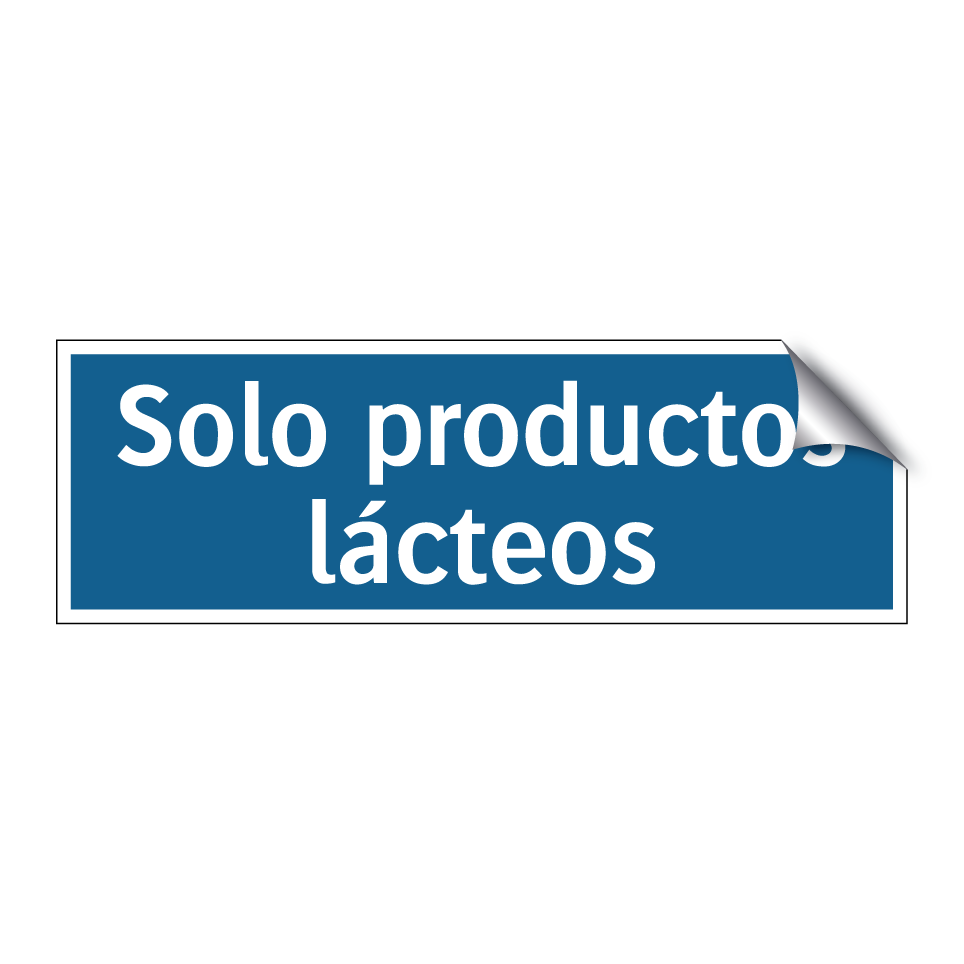 Solo productos lácteos