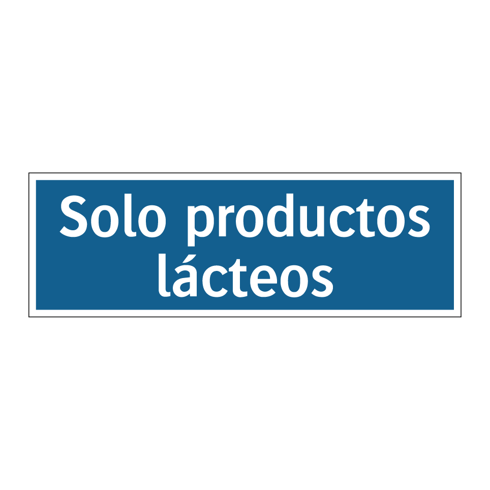 Solo productos lácteos