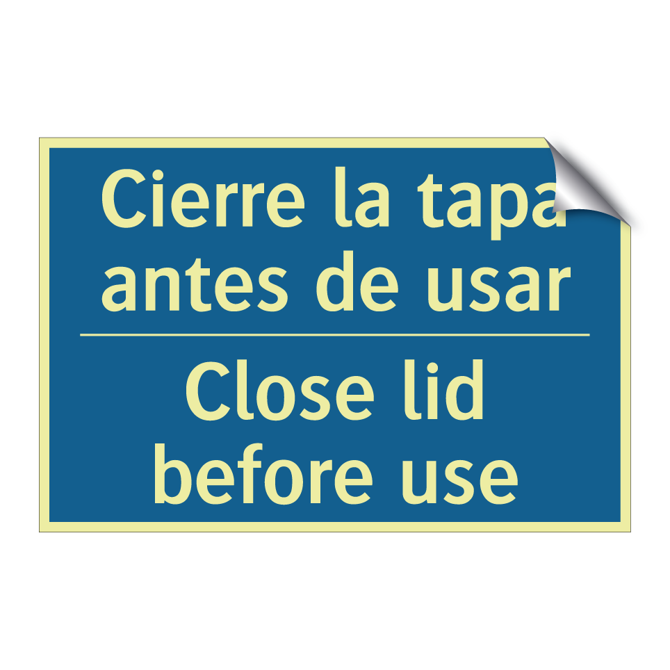 Cierre la tapa antes de usar - Close lid before use