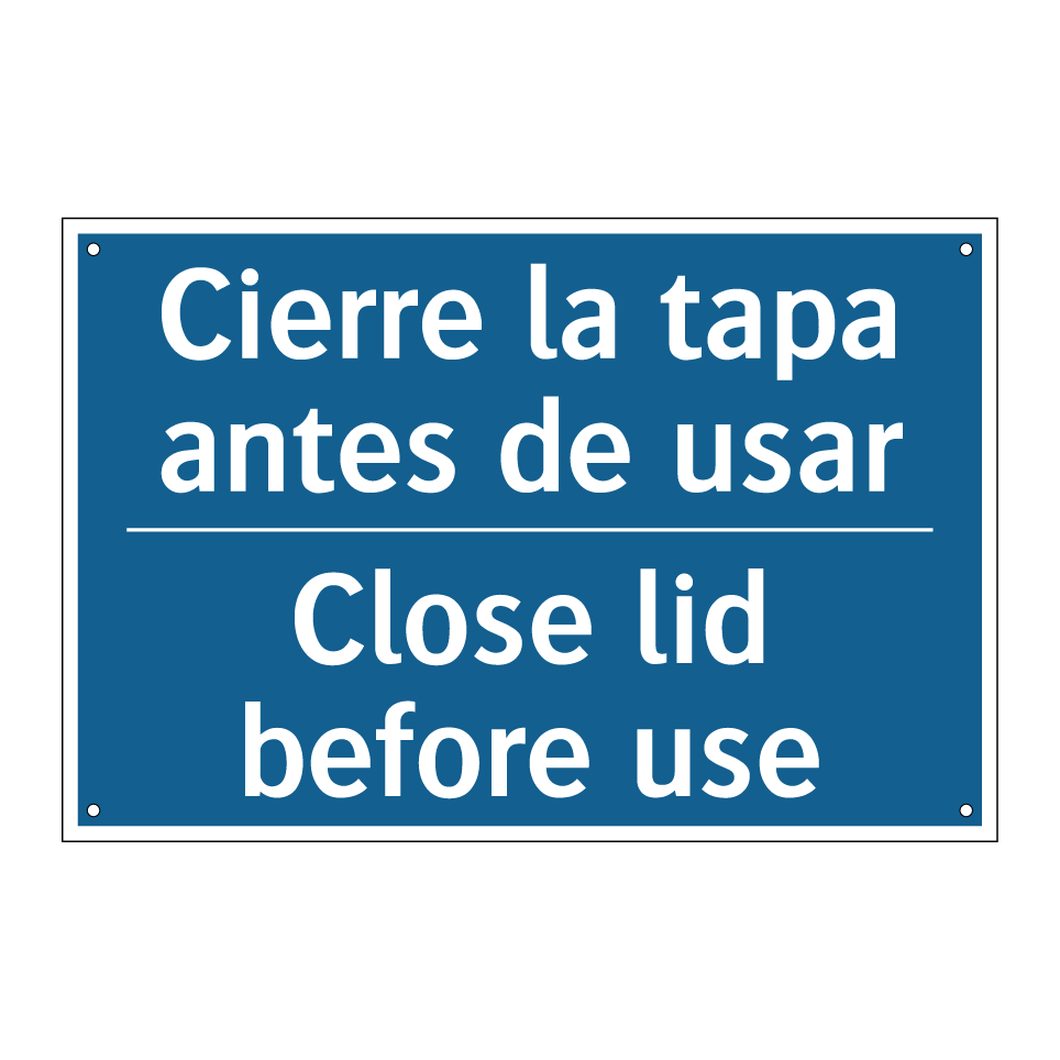 Cierre la tapa antes de usar - Close lid before use