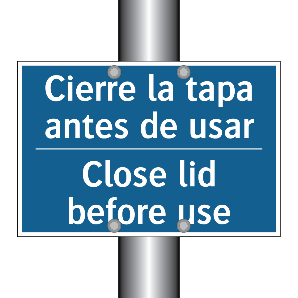 Cierre la tapa antes de usar - Close lid before use