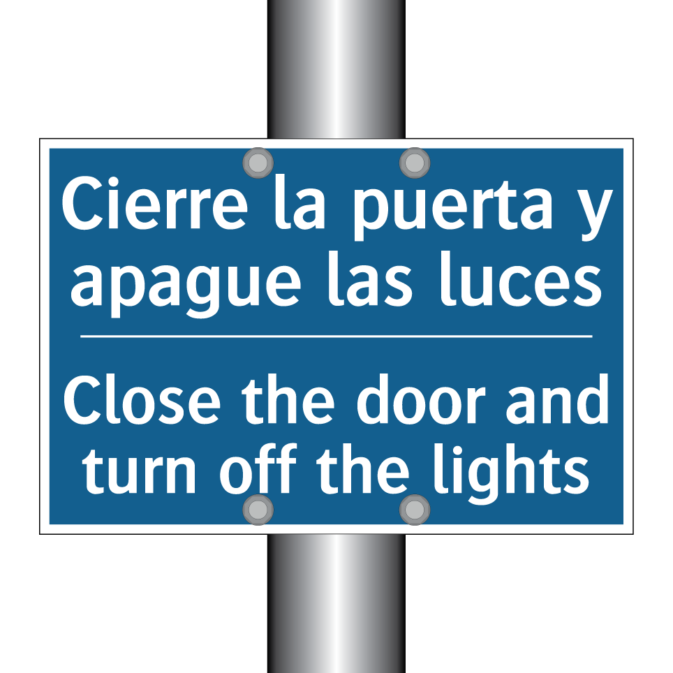 Cierre la puerta y apague las  /.../ - Close the door and turn off the  /.../
