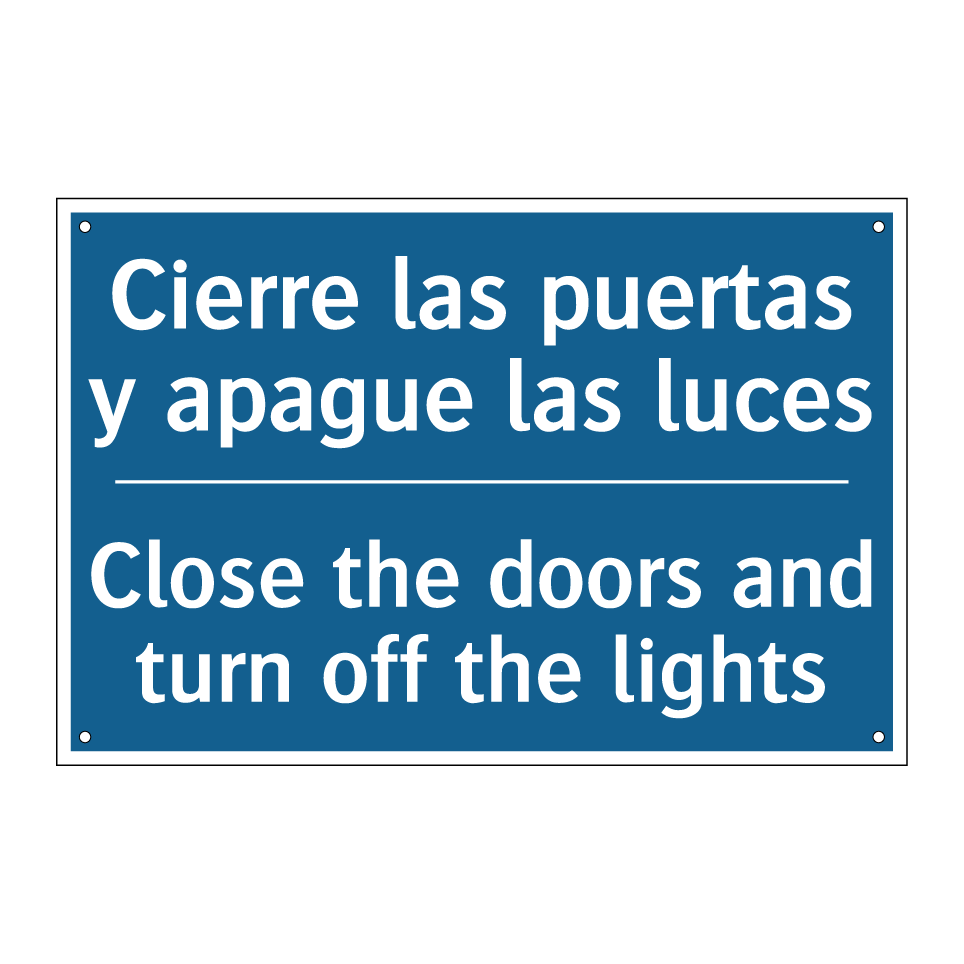 Cierre las puertas y apague las  /.../ - Close the doors and turn off the  /.../