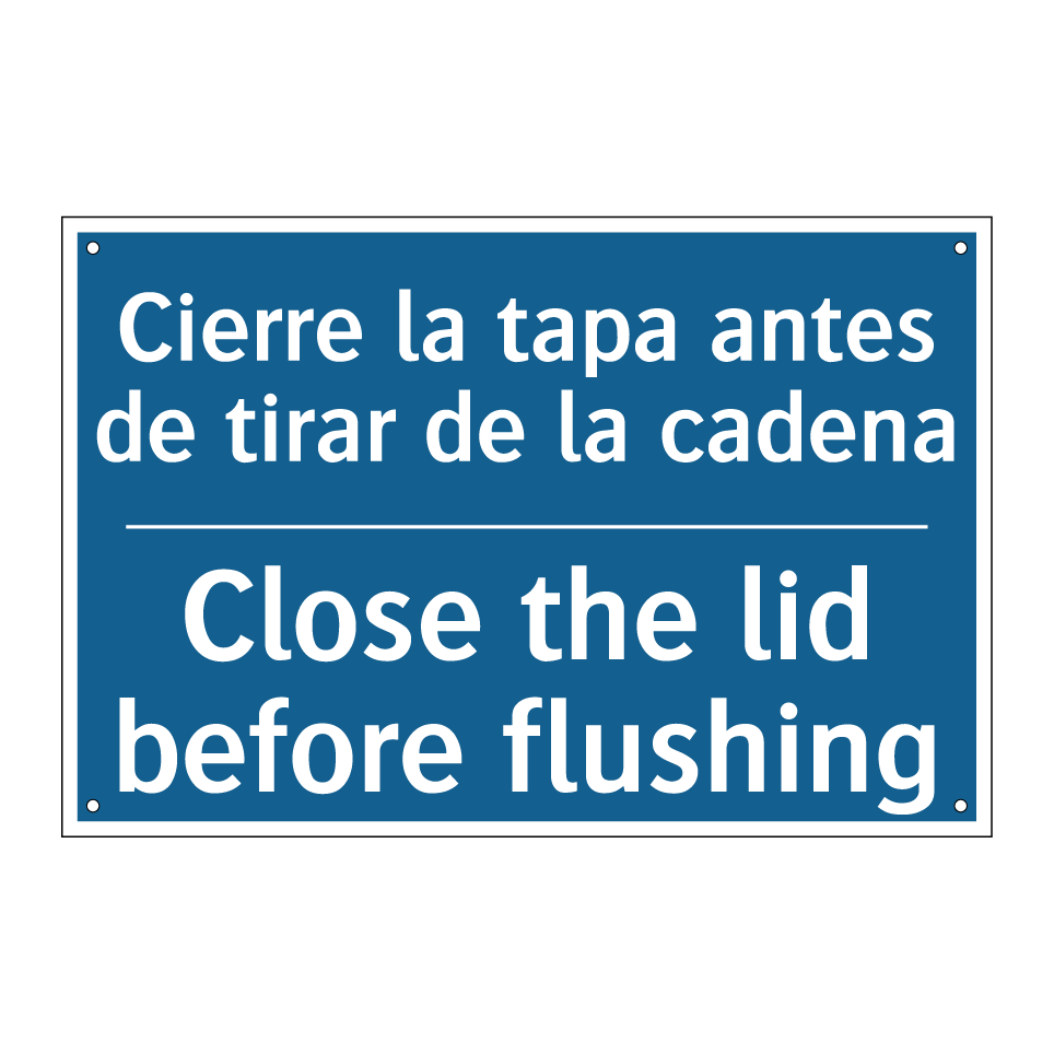 Cierre la tapa antes de tirar  /.../ - Close the lid before flushing