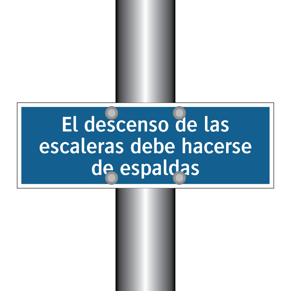 El descenso de las escaleras debe hacerse de espaldas
