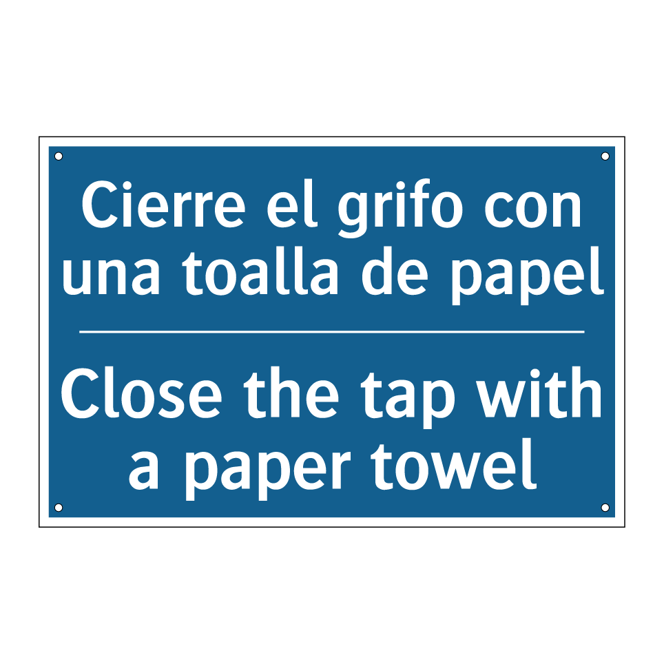 Cierre el grifo con una toalla  /.../ - Close the tap with a paper towel /.../