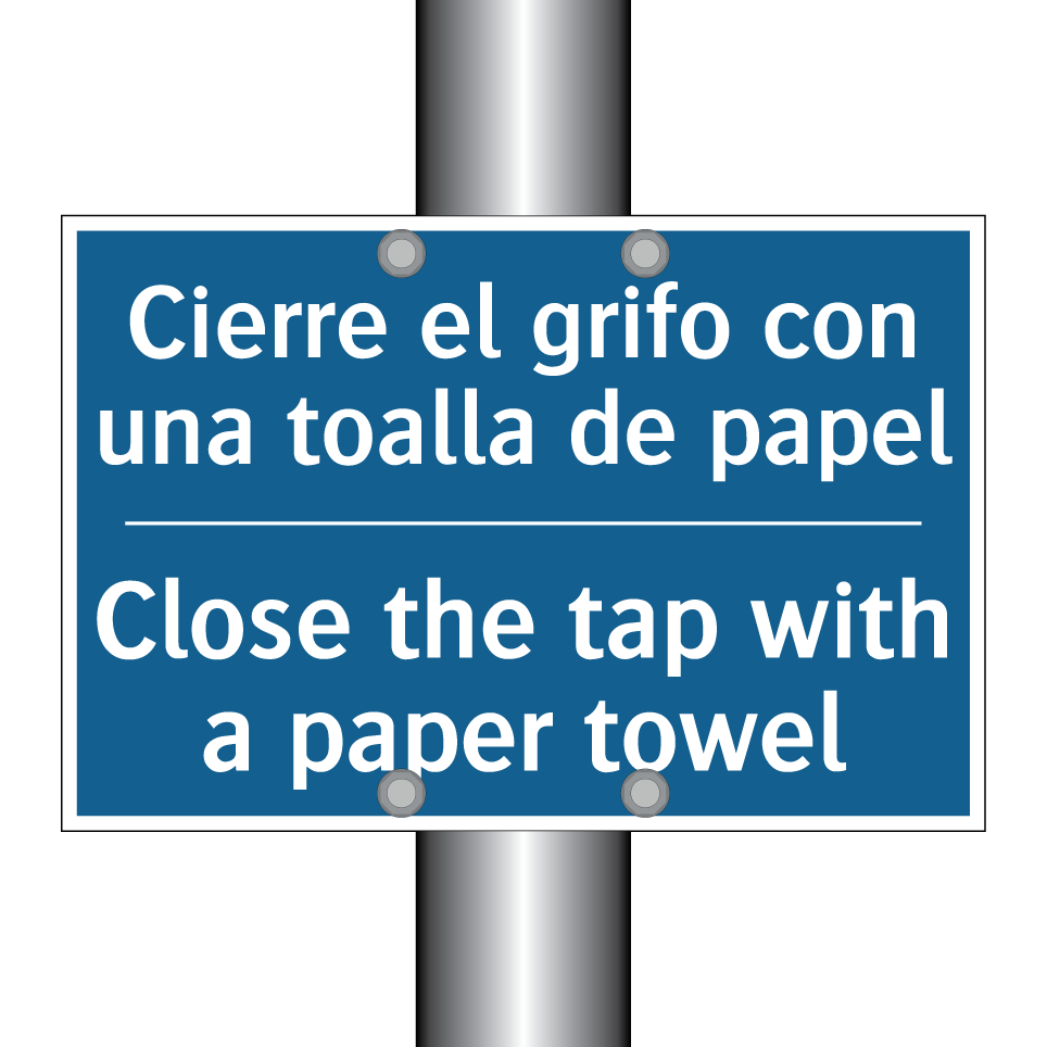 Cierre el grifo con una toalla  /.../ - Close the tap with a paper towel /.../