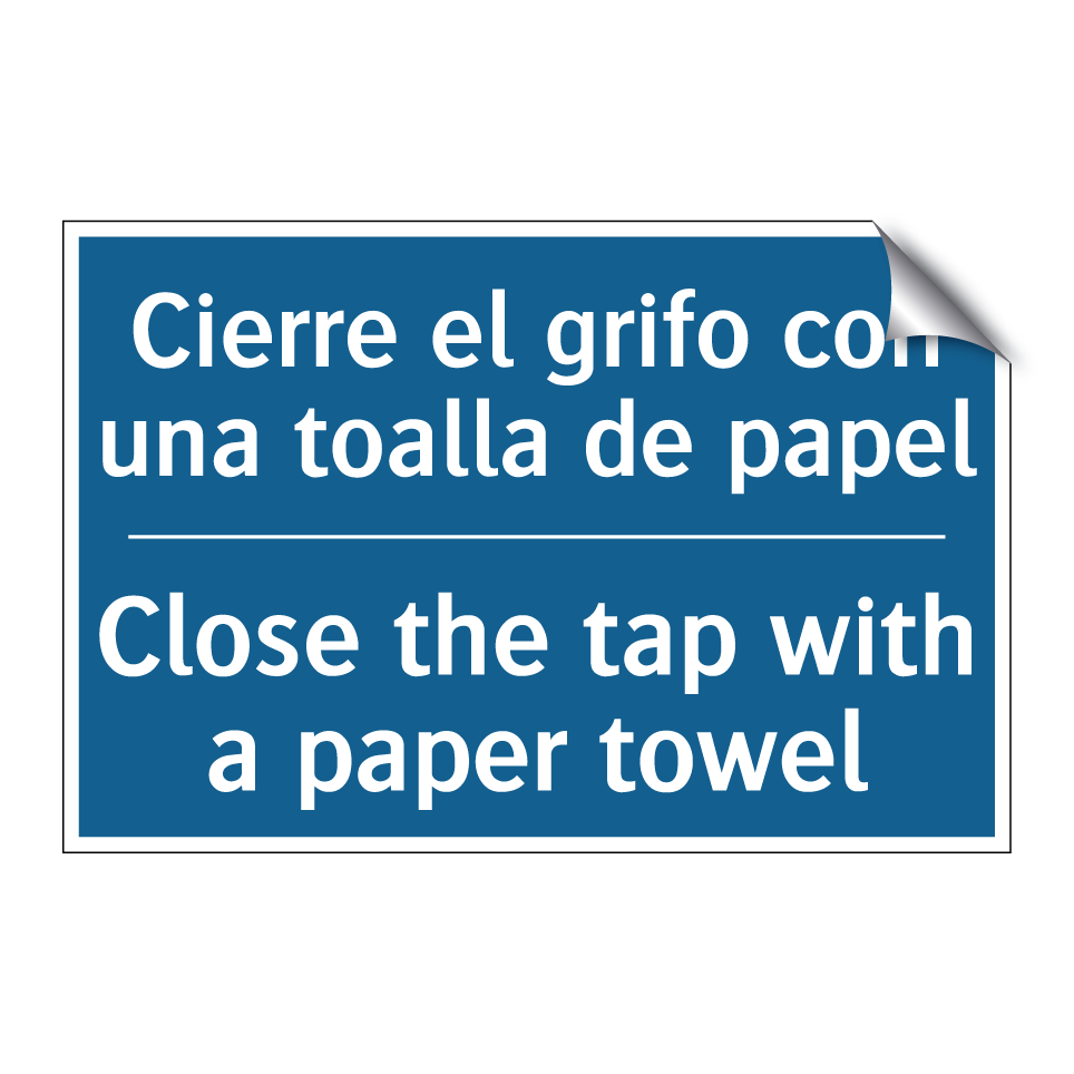 Cierre el grifo con una toalla  /.../ - Close the tap with a paper towel /.../