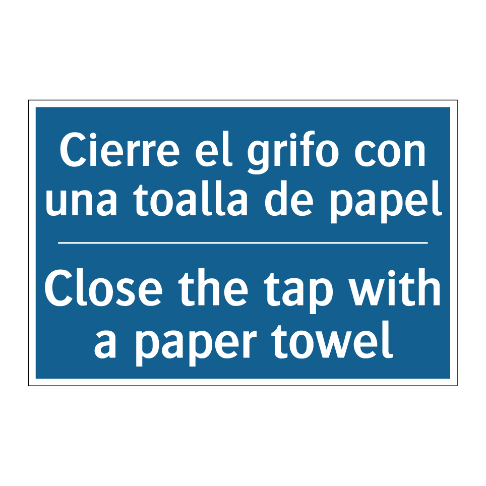 Cierre el grifo con una toalla  /.../ - Close the tap with a paper towel /.../