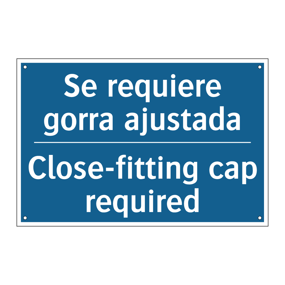 Se requiere gorra ajustada - Close-fitting cap required
