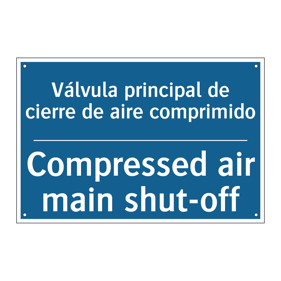 Válvula principal de cierre de  /.../ - Compressed air main shut-off