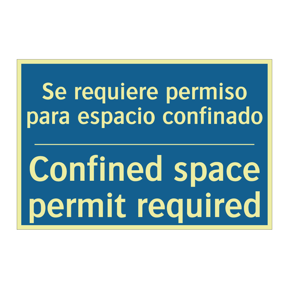 Se requiere permiso para espacio  /.../ - Confined space permit required
