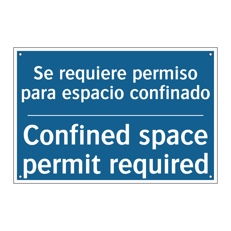 Se requiere permiso para espacio  /.../ - Confined space permit required