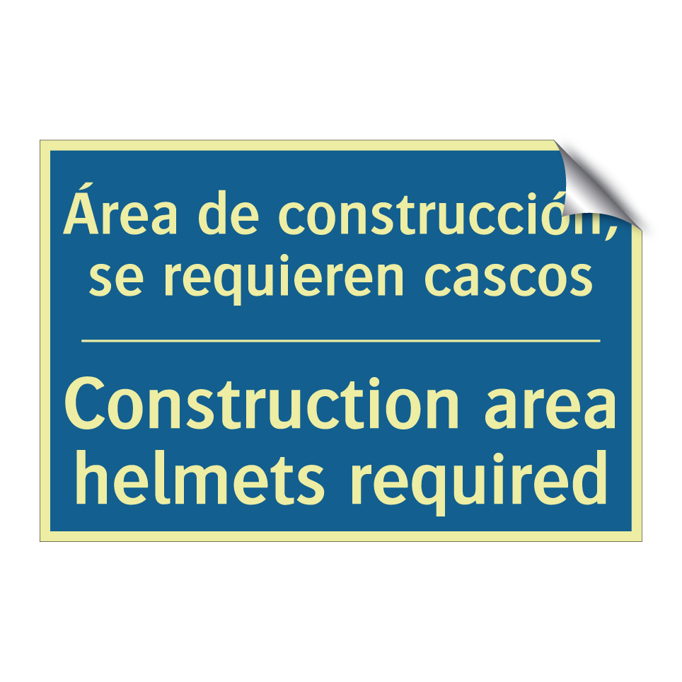Área de construcción, se requieren  /.../ - Construction area helmets required /.../