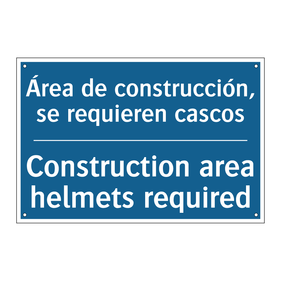 Área de construcción, se requieren  /.../ - Construction area helmets required /.../