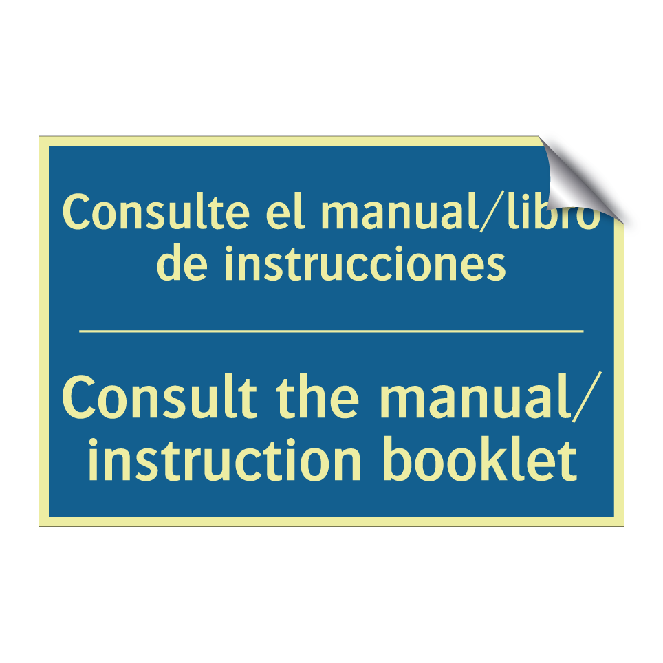 Consulte el manual/libro de instrucciones /.../ - Consult the manual/ instruction  /.../
