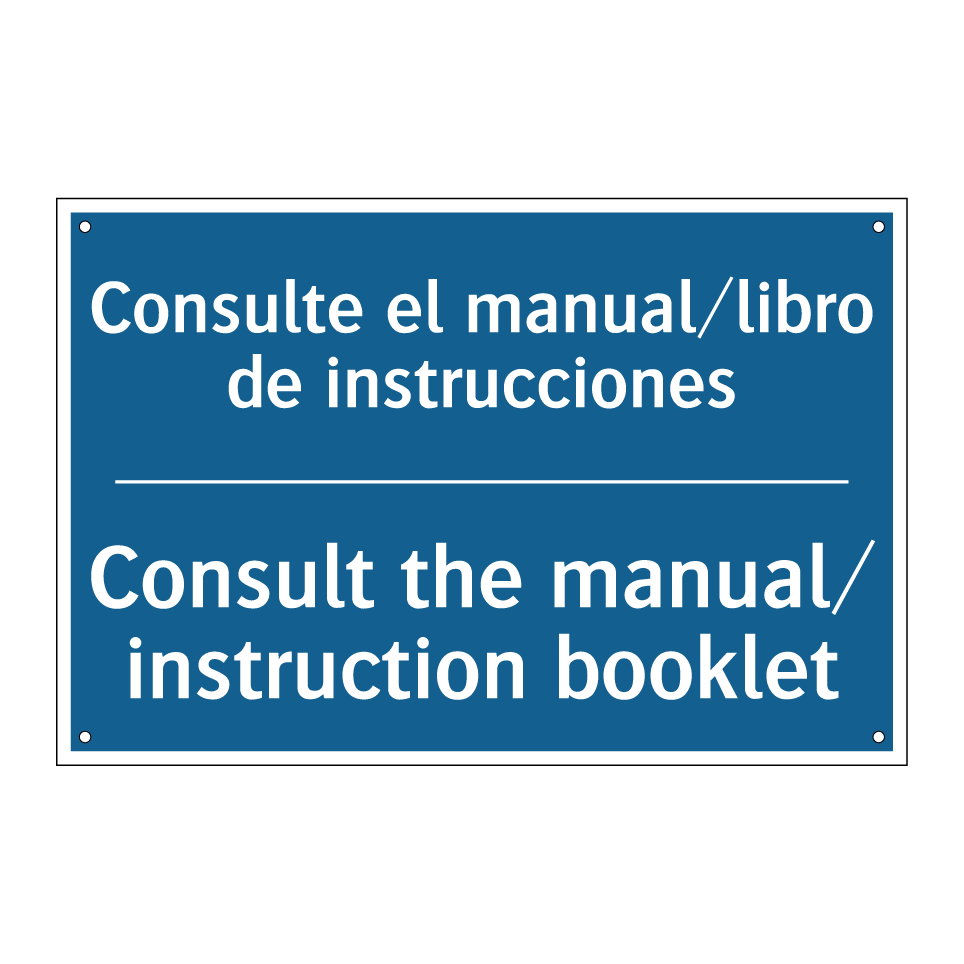 Consulte el manual/libro de instrucciones /.../ - Consult the manual/ instruction  /.../