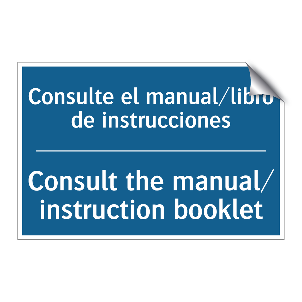 Consulte el manual/libro de instrucciones /.../ - Consult the manual/ instruction  /.../