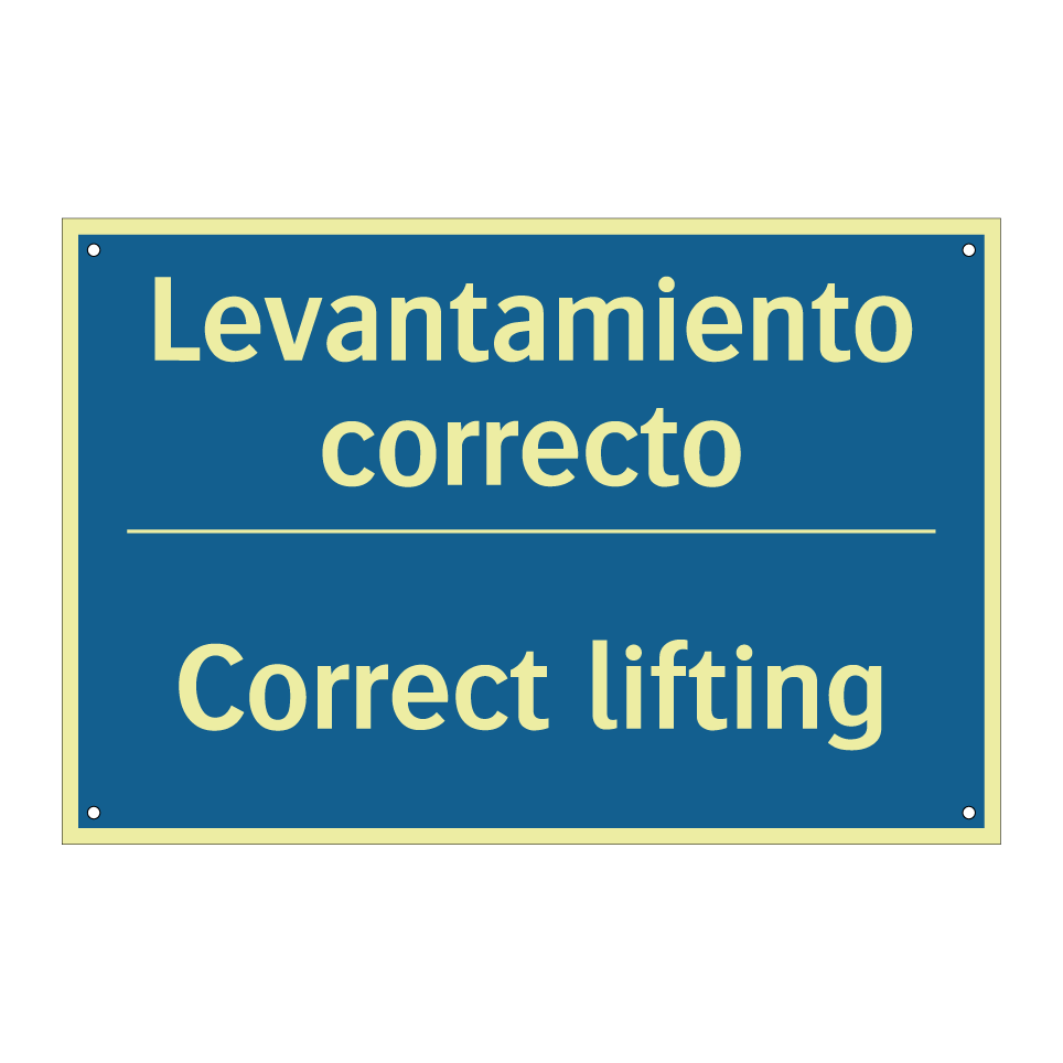Levantamiento correcto - Correct lifting