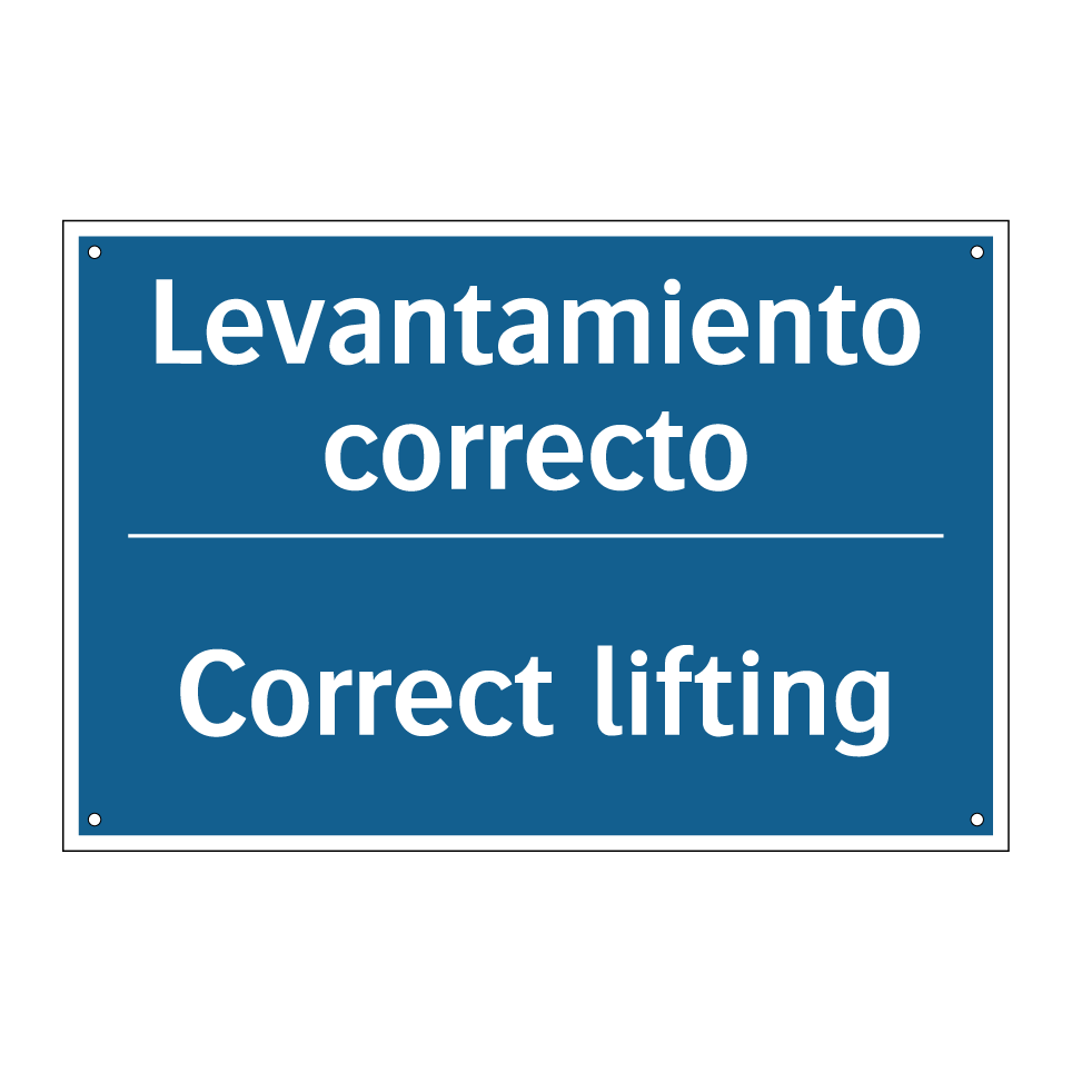 Levantamiento correcto - Correct lifting