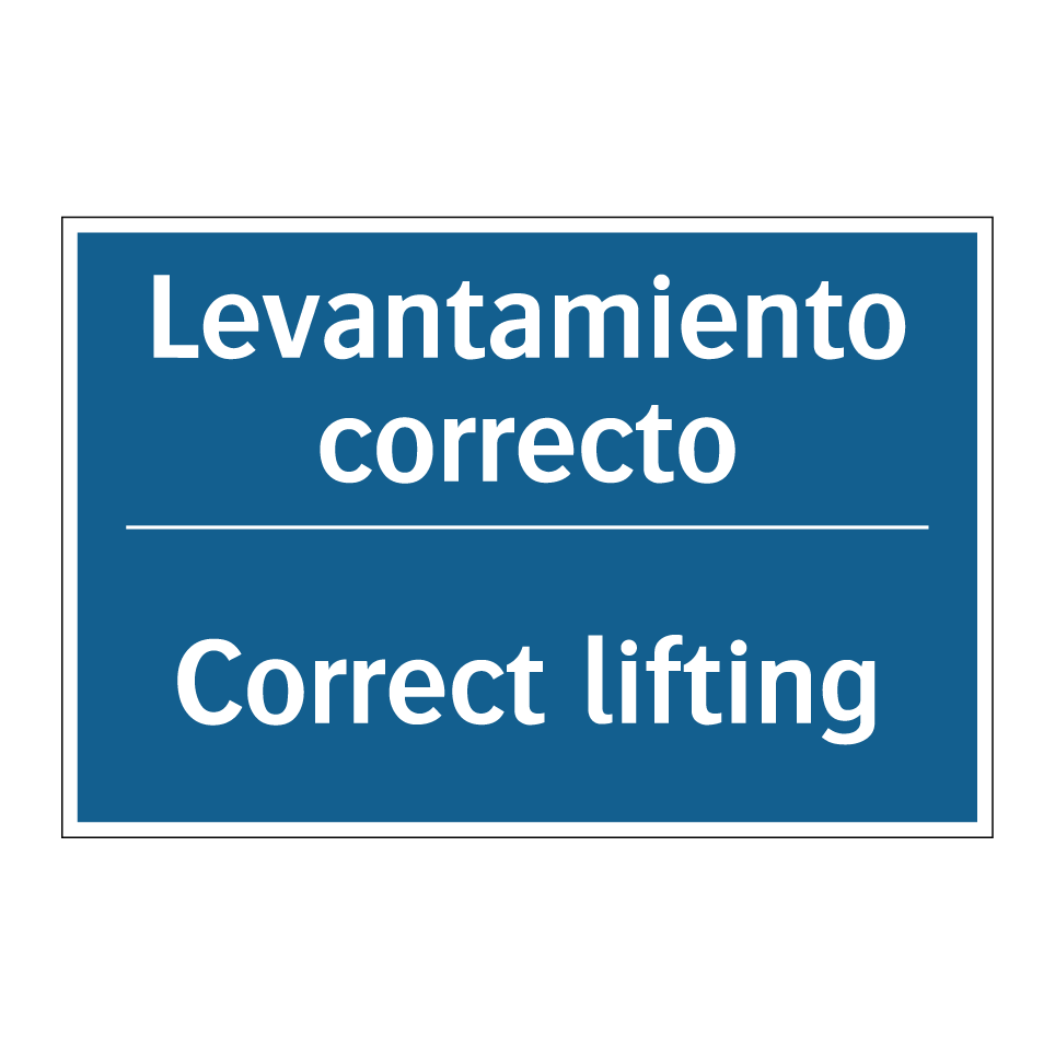 Levantamiento correcto - Correct lifting