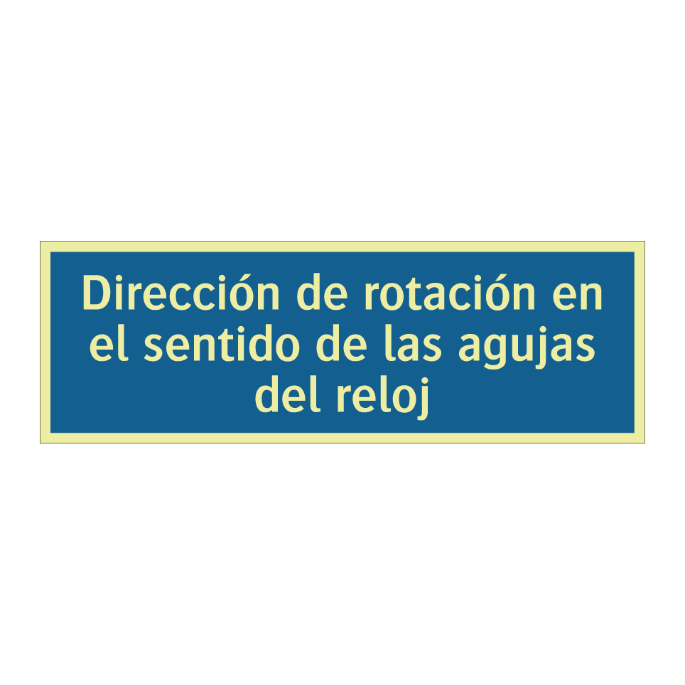 Dirección de rotación en el sentido de las agujas del reloj