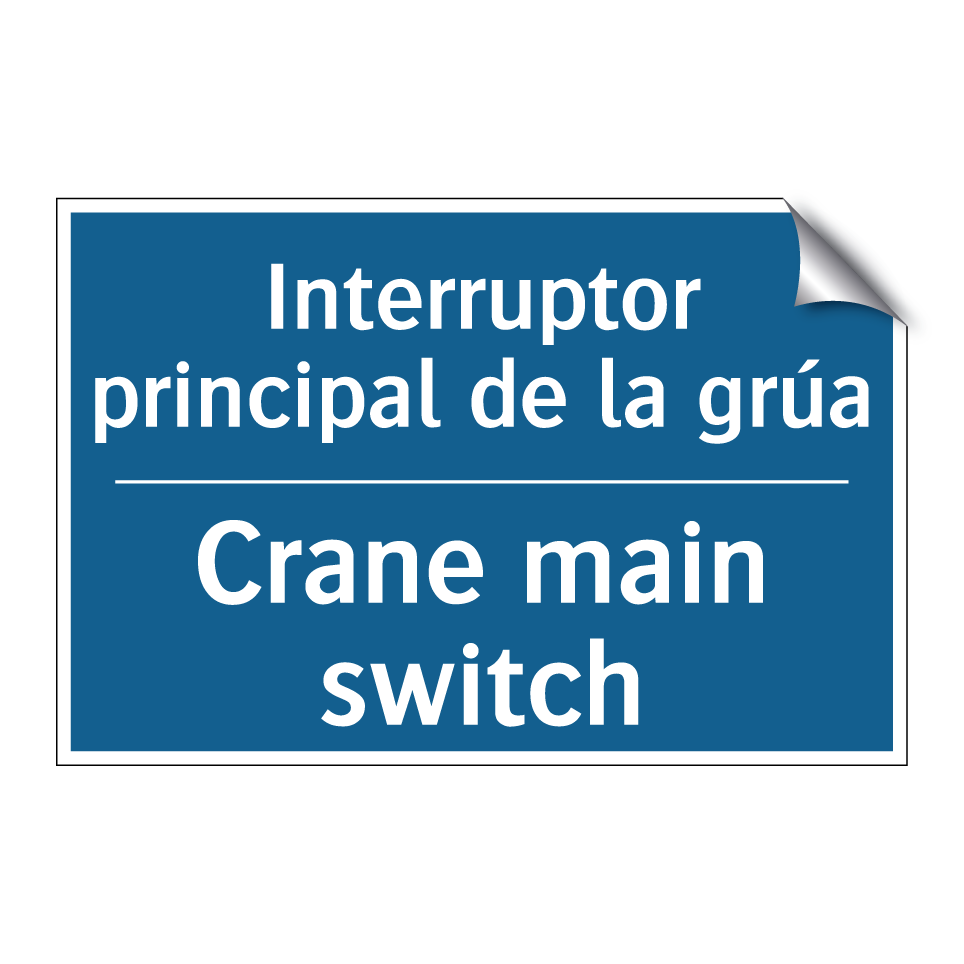Interruptor principal de la grúa /.../ - Crane main switch