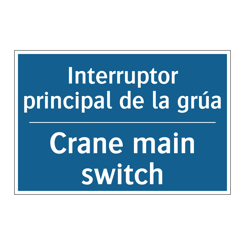 Interruptor principal de la grúa /.../ - Crane main switch